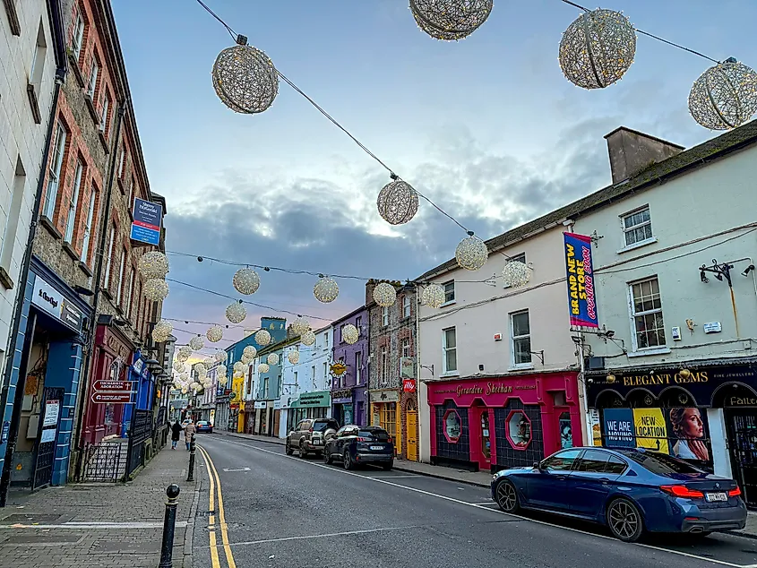Main Street in Cavan, Ireland.