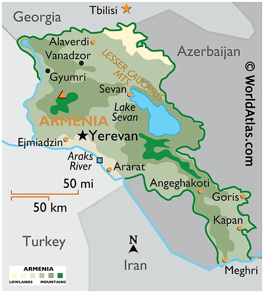 Map of Armenia