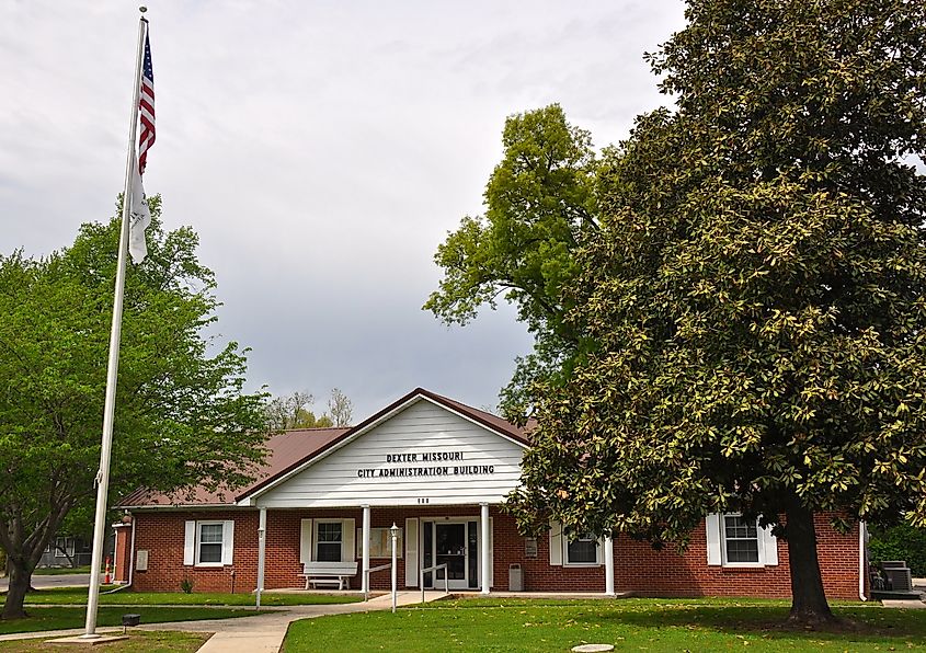 Admin Building in Dexter, Missouri.
