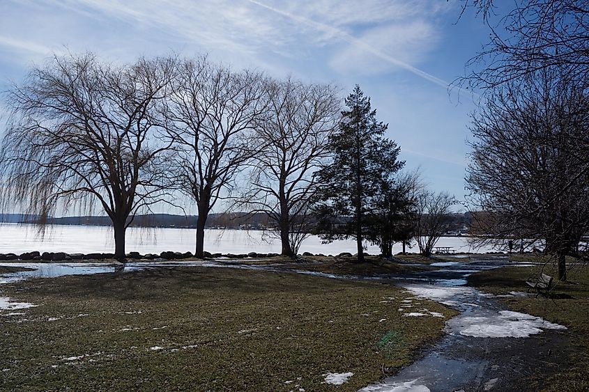 Winter scene at Lake Canandaigua.