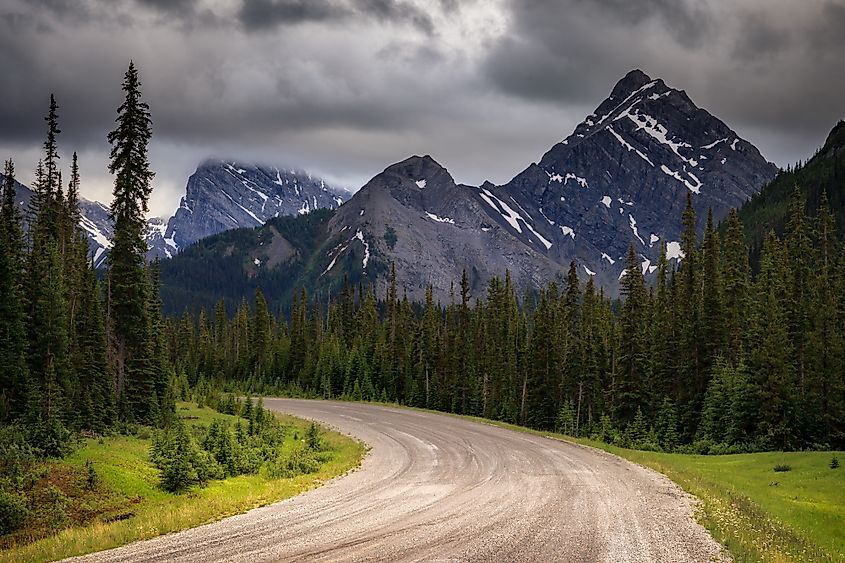 Smith Dorrien Trail above Canmore Alberta, Canada.