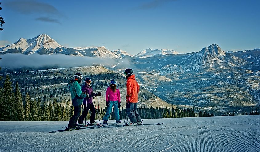 Skiers enjoying the slopes at Purgatory Resort