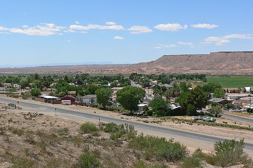 Overlooking Bunkerville, Nevada.