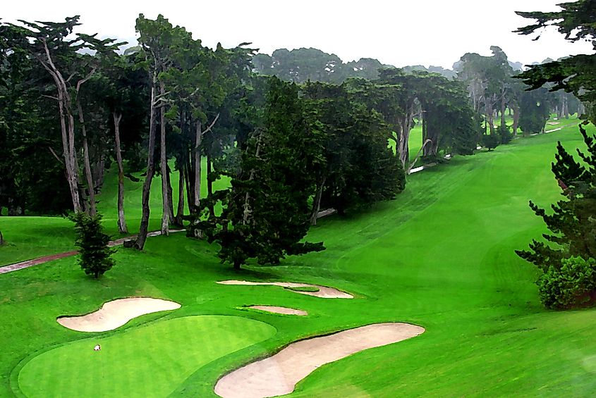 The Olympic Club's Lake Course in San Francisco.