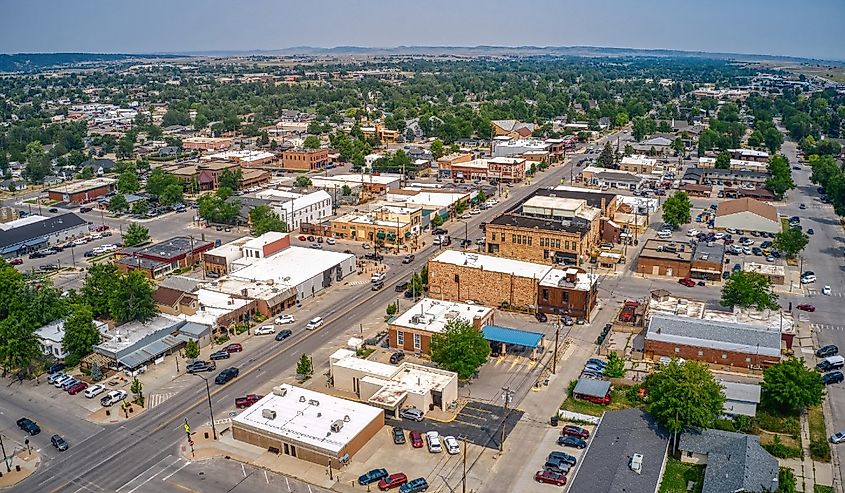 Downtown streets of Spearfish, South Dakota.