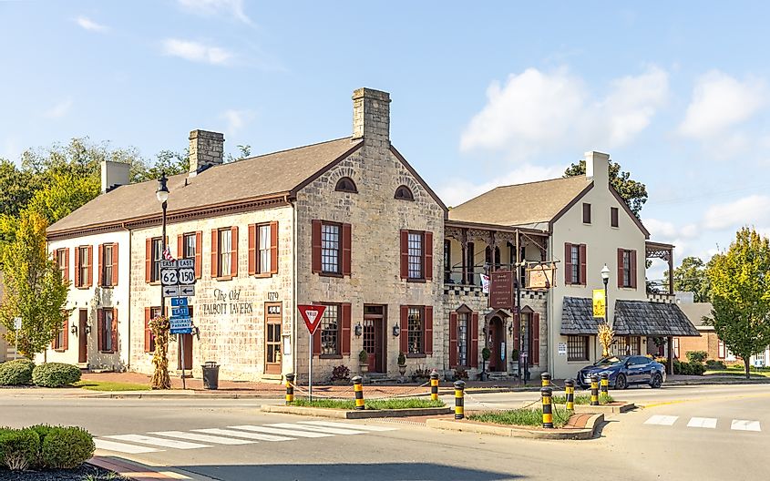 The Old Talbott Tavern was built in 1779 which is one of the oldest and most popular resting spots because of its central location, via Ryan_hoel / Shutterstock.com