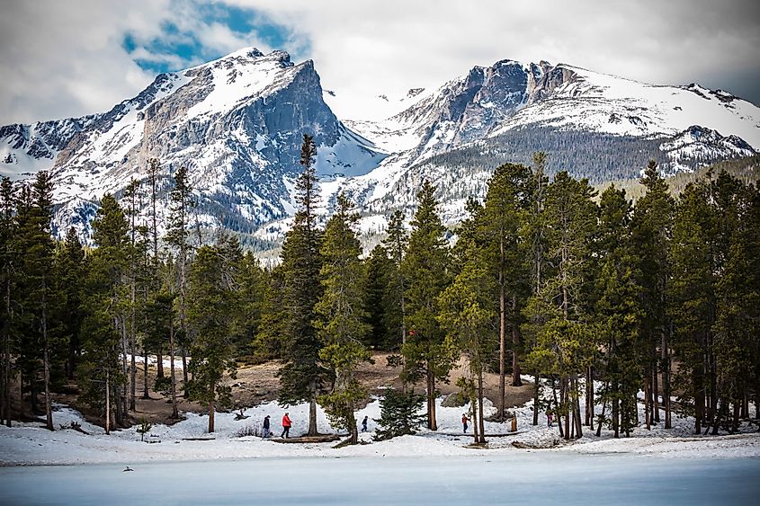 Landscape view of Rocky Mountains National Park in Colorado