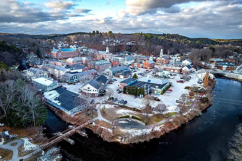 Winter scene in Peterborough, New Hampshire