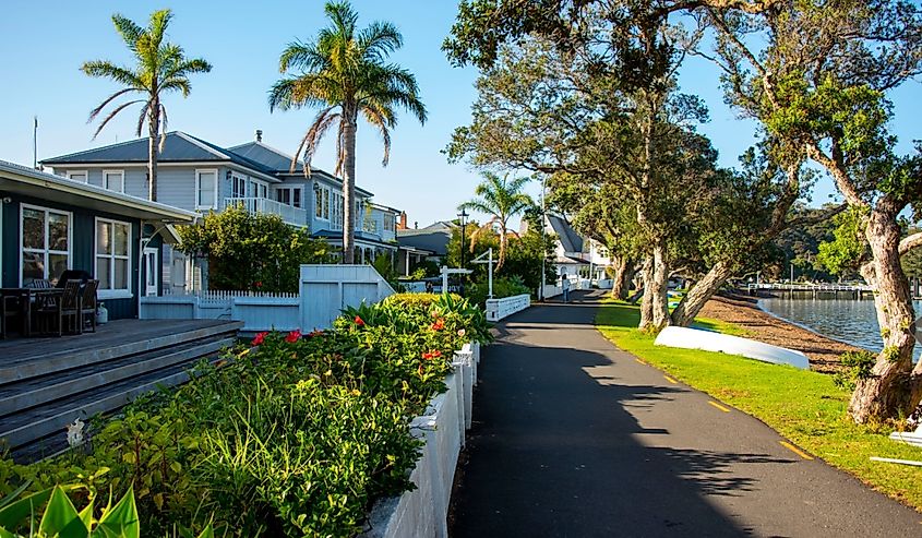 The Strand Pedestrian Alley in the Town of Russell - New Zealand