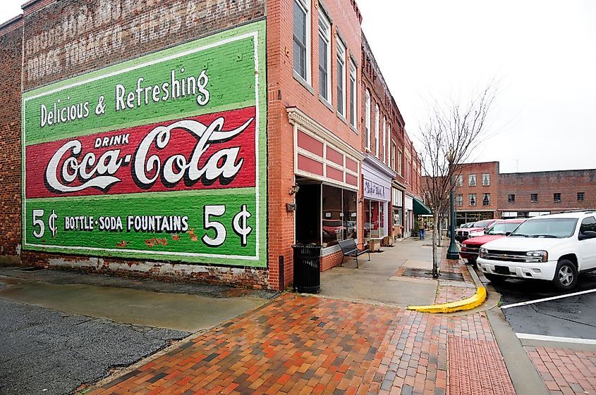 The historic district in Laurens, South Carolina