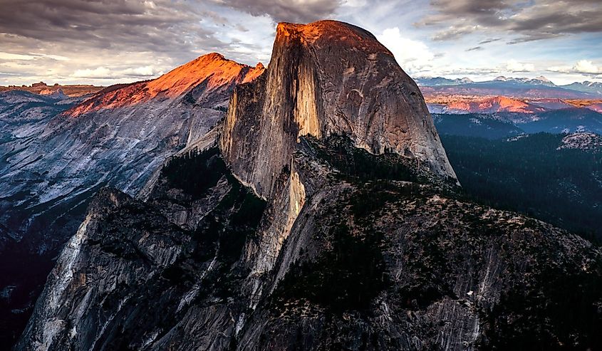 Close up view of Half Dome Yosemite National Park