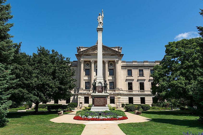 The DeKalb County Courthouse in Sycamore, Illinois