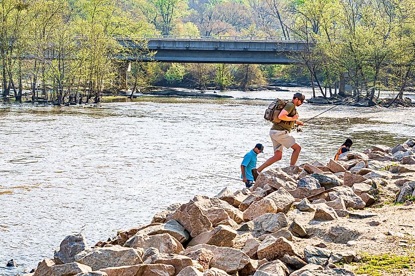 The Neuse River in Raleigh, North Carolina.