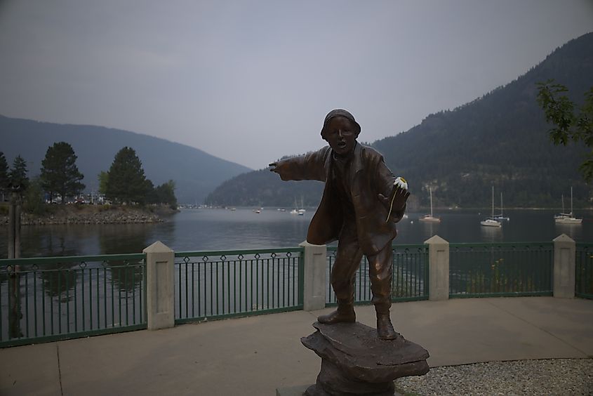 One of many art installments at Nelson's Lakeside Rotary Park. Photo by Brendan Cane