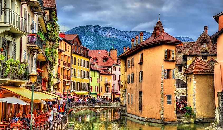 View of the old town of Annecy, France