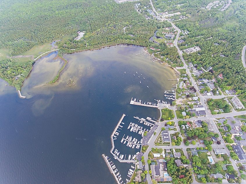 Door Peninsula aerial view