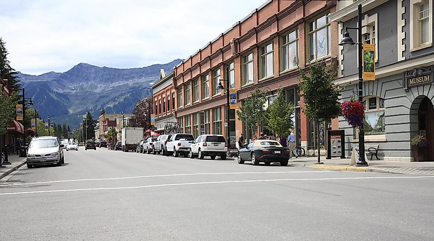 Main Street Old Town Fernie British Columbia In Summer