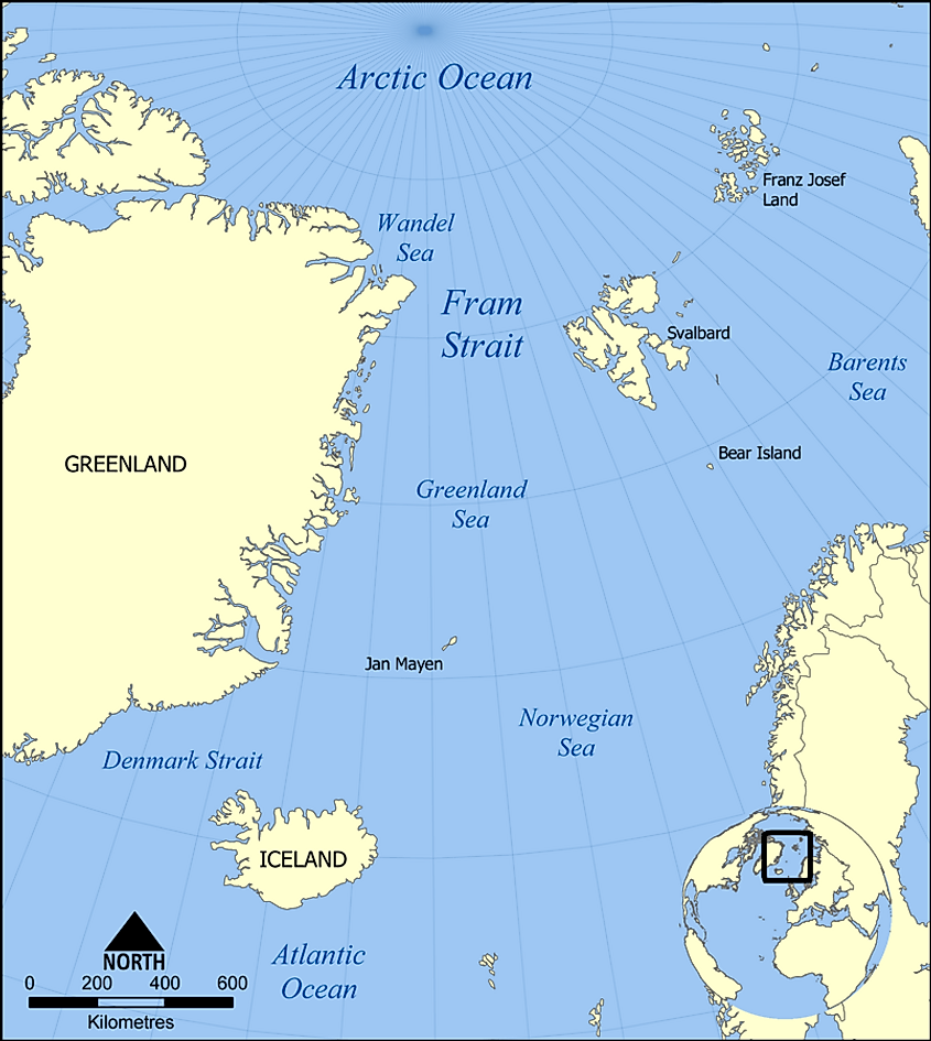 Greenland Map World Atlas 