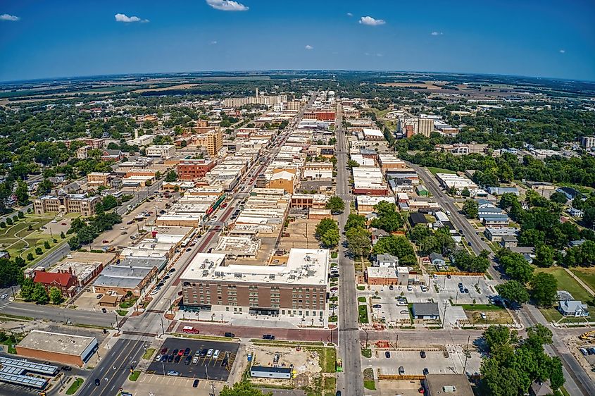 Aerial view of Salina, Kansas.