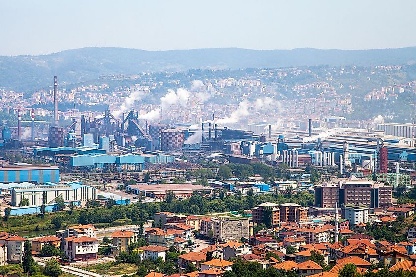 A view from the production process at Eregli Iron and Steel factory in Eregli, Zonguldak, Turkey