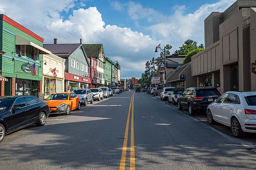 Main Street in Lake Placid, New York.
