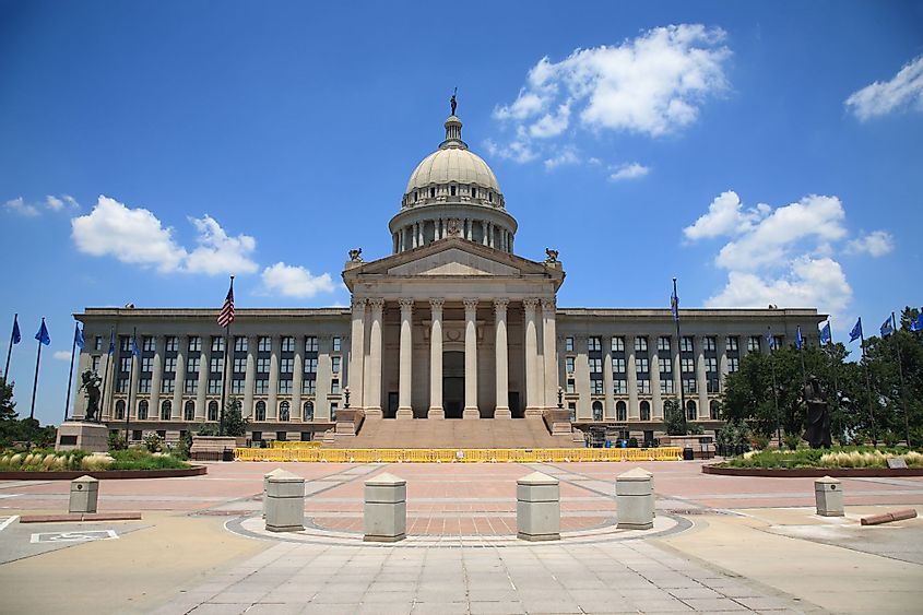 The Oklahoma State Capitol Building in Oklahoma City, Oklahoma