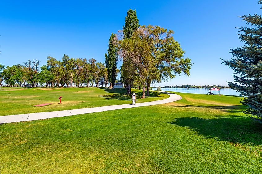 Blue Heron Park in the city of Moses Lake, Washington. 