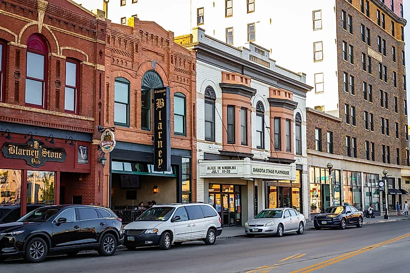 A lively street scene in downtown Bismarck, North Dakota (Editorial credit: Photo Spirit / Shutterstock.com)