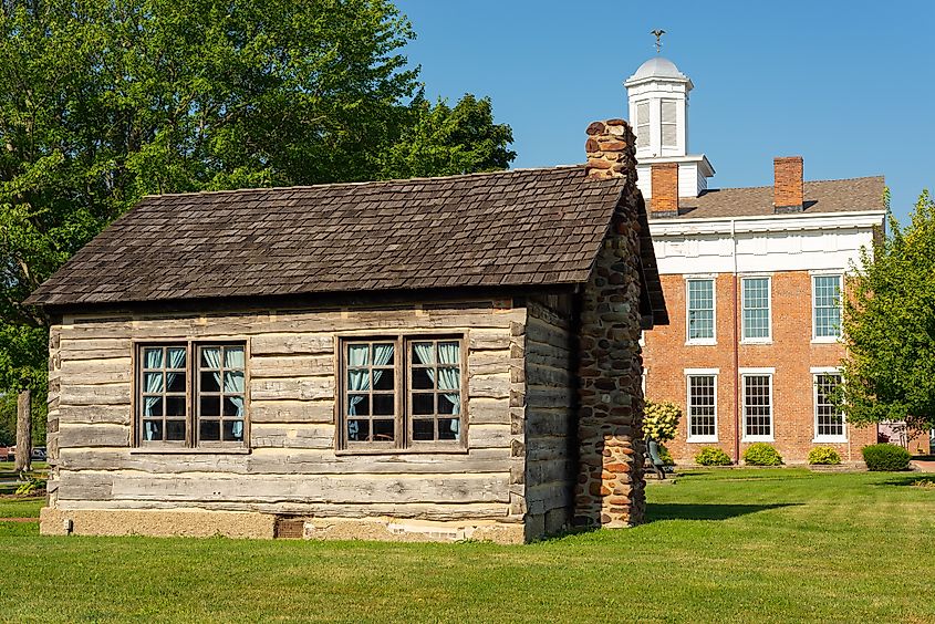 The John Sanburn Cabin, originally opened as a general store in 1832, in the town of Knoxville