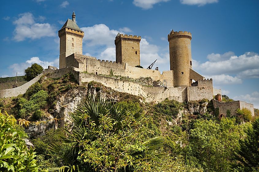 The castle of Foix in Ariège, France