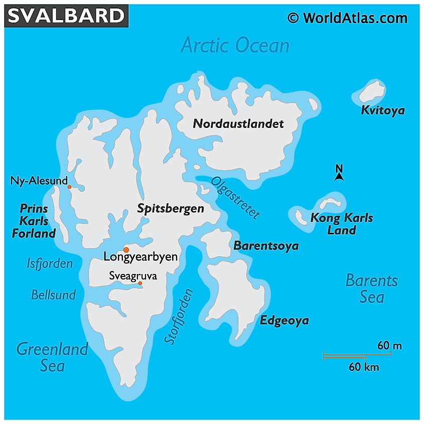Map of the Svalbard Archipelago