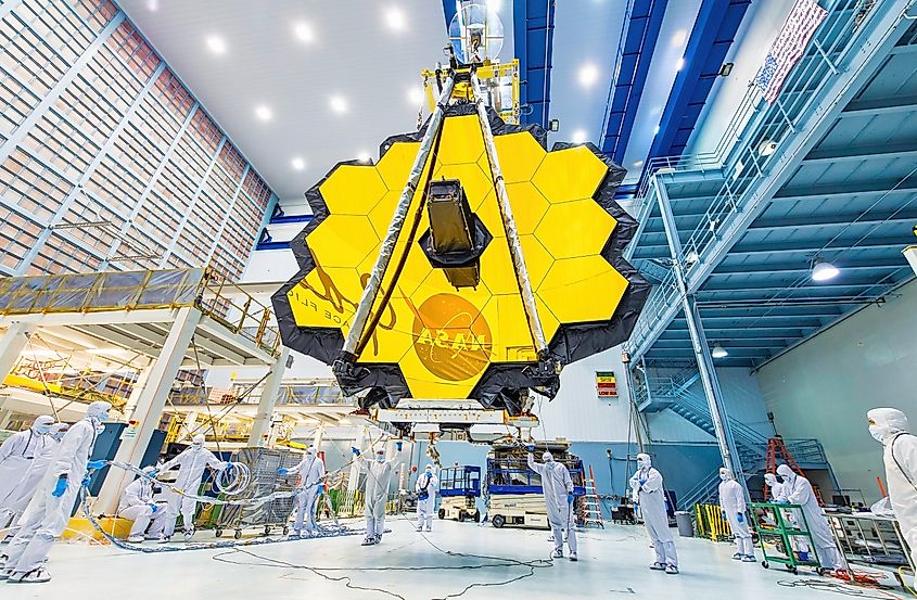 The James Webb Telescope. Space Observatory for the Study of the Universe and exploration of deep space. Elements of this image furnished by NASA. Via Shutterstock / BEST-BACKGROUNDS
