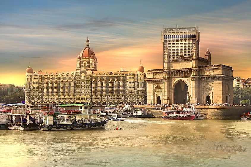 Gateway of India was built by British raj in 1924,The structure is basalt arch, on December 6,2015 Mumbai, India