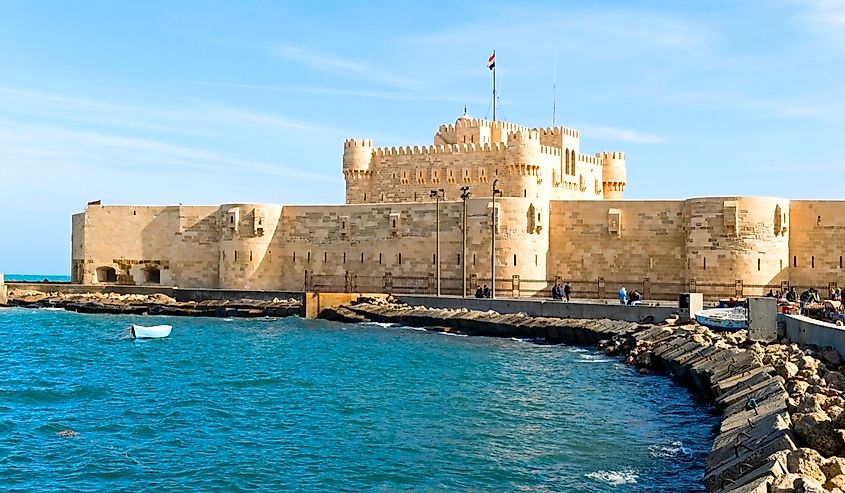 The fortress in Alexandria, Egypt