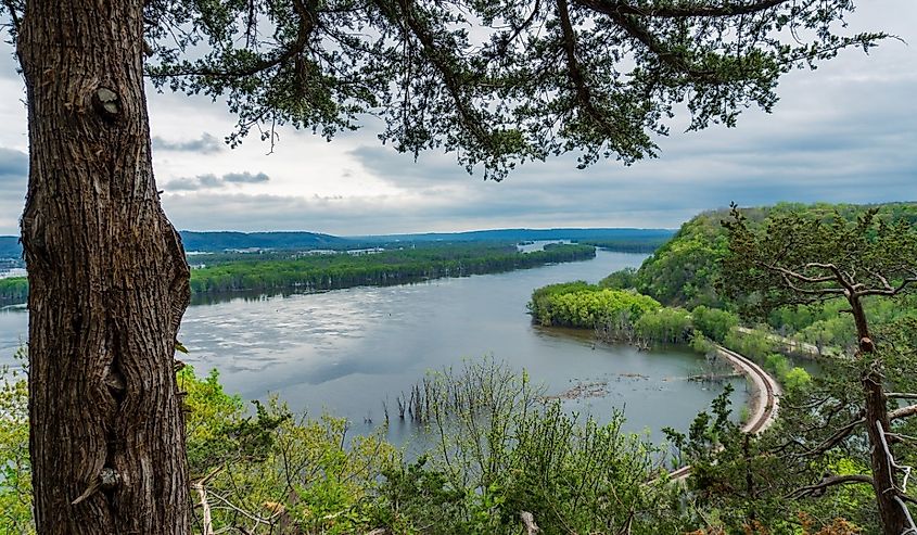 Mississippi River in Effigy Mounds National Monument.