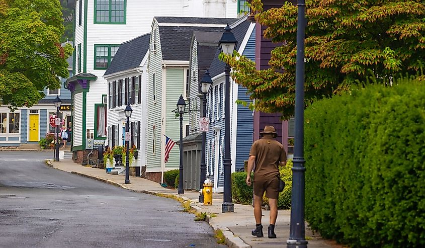 Sites of historical homes and buildings in historical downtown district