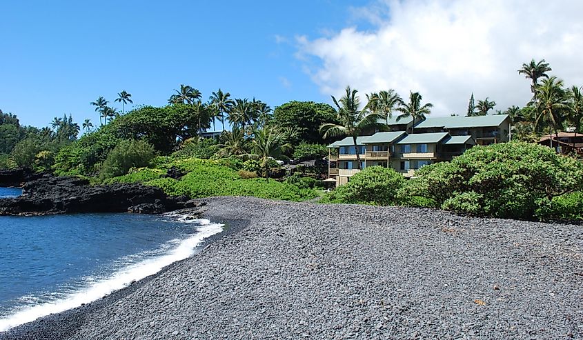 Black Sand Beach, Hana, Maui.