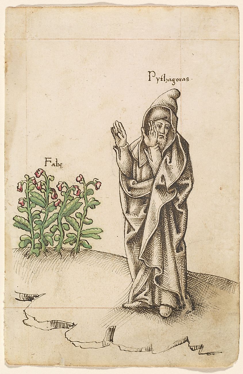 Pythagoras and faba beans, French, 1512/1514.[citation needed] Pythagoreans refused to eat beans. Already in antique times there was much speculation about the reason for this custom.