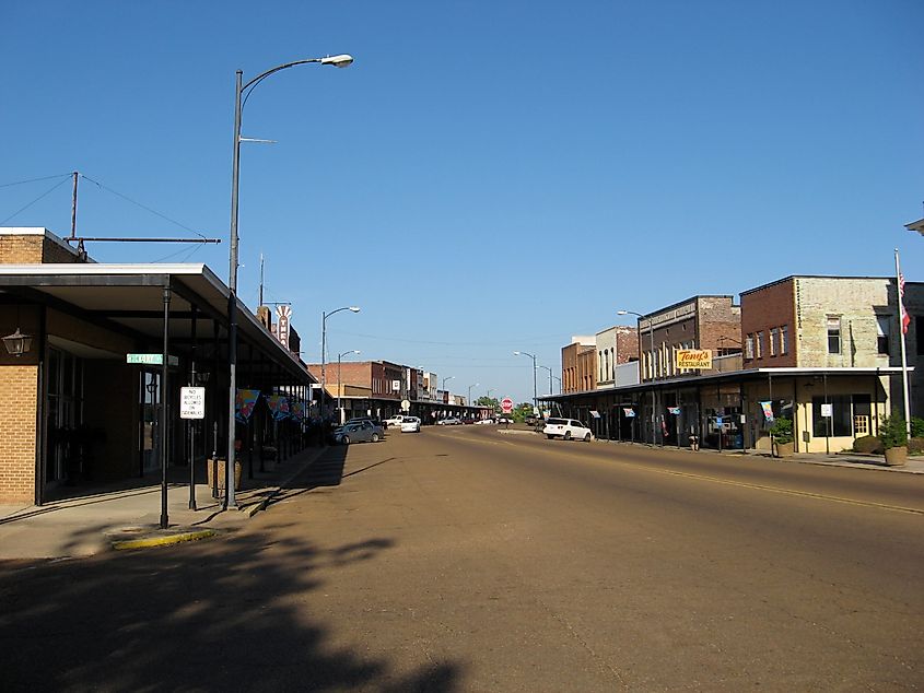 Downtown Aberdeen, Mississippi.