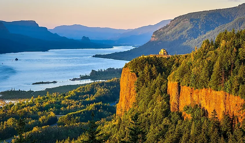 Sunset at Columbia River Gorge, Oregon