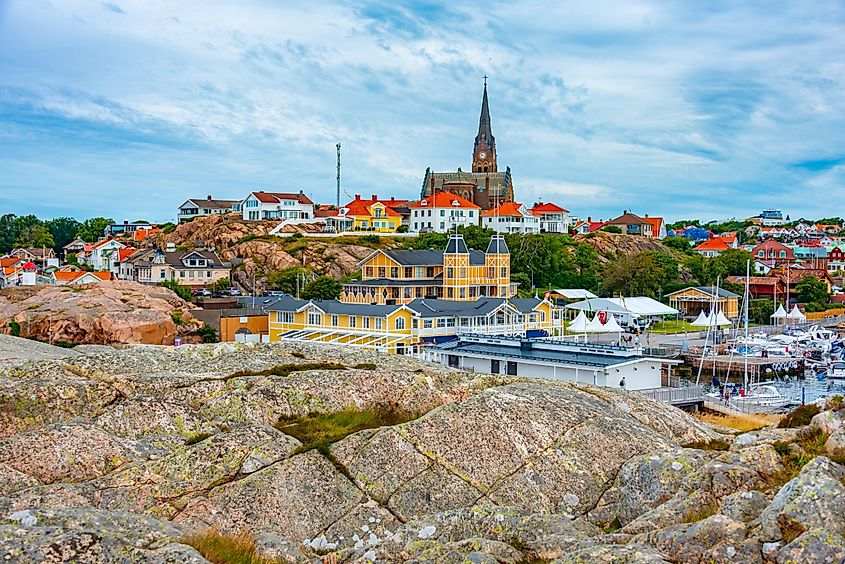 Cityscape of Swedish town Lysekil with a church. Credit: trabantos / Shutterstock