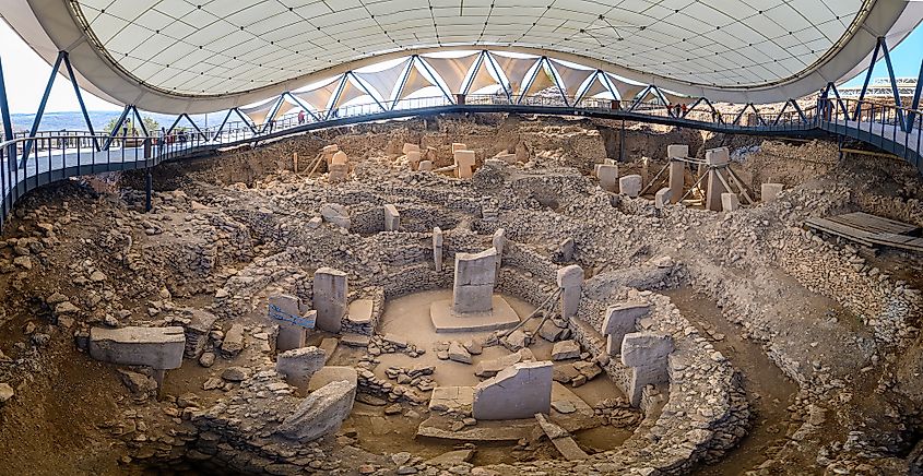 The acheological site of Gobekli Tepe.