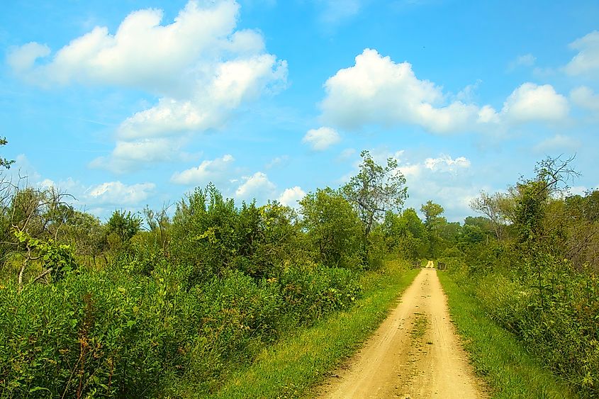 Military Ridge State Trail in Mount Horeb, Wisconsin.