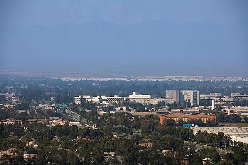 Daytime view of the downtown district of Fontana, California