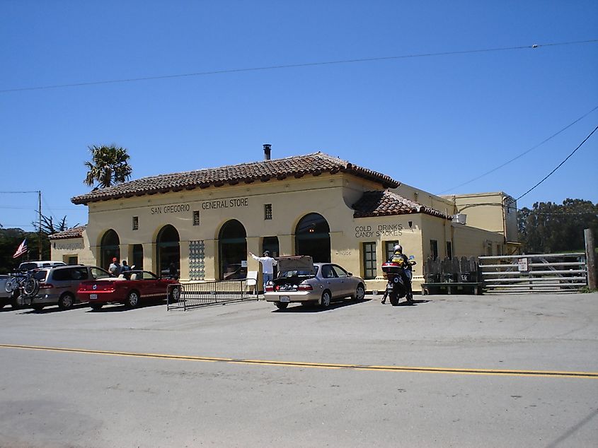 Historic San Gregorio General Store, corner of California Highway 84 and Stage Road.