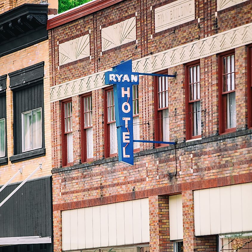The Ryan Hotel in Wallace, Idaho