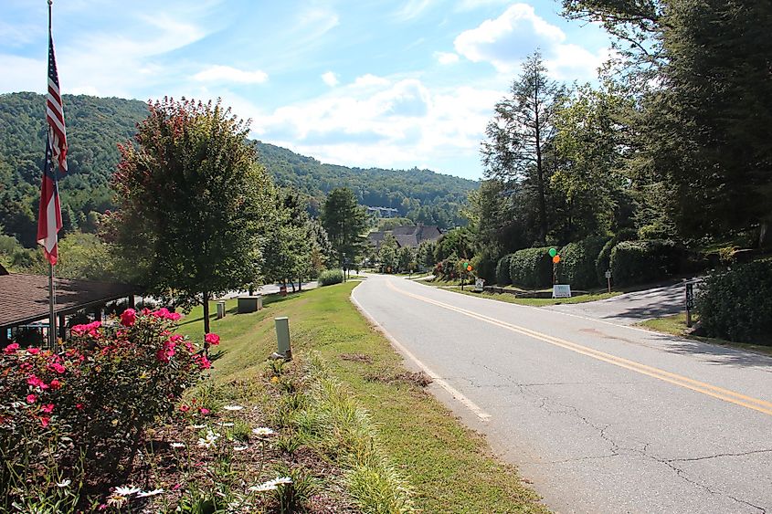 Street in Sky Valley, Georgia