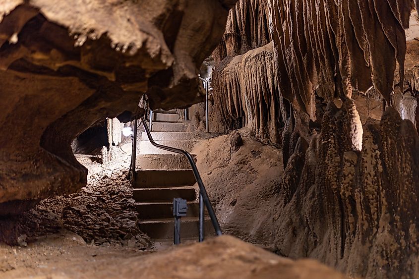 Inside the Crystal Onyx Cave near Cave City, Kentucky.