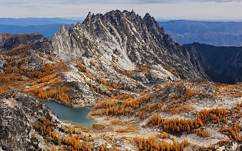 The Temple massife seen from Little Annapurna in The Enchantments region of Washington.