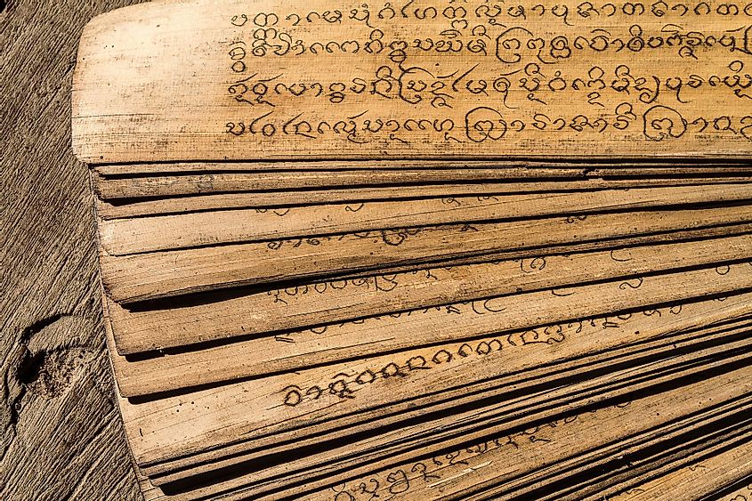 Old Buddhist scriptures in Thailand